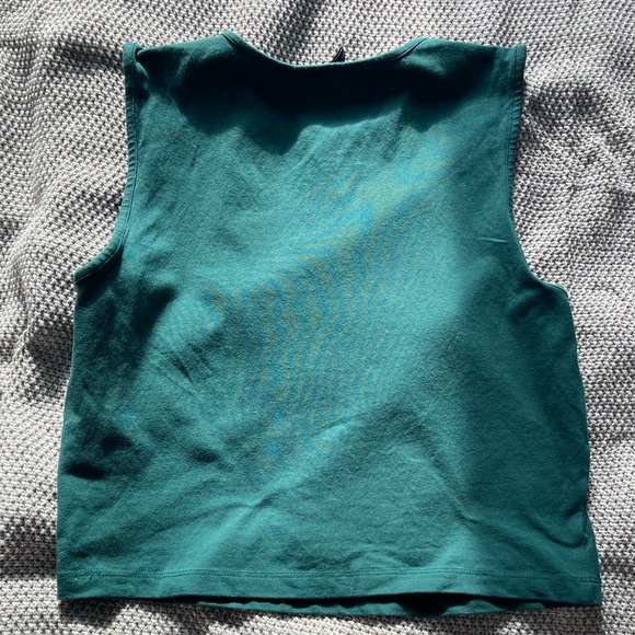 Only High Neck Emerald Green Cropped Tank Top Large - Picture 5 of 7